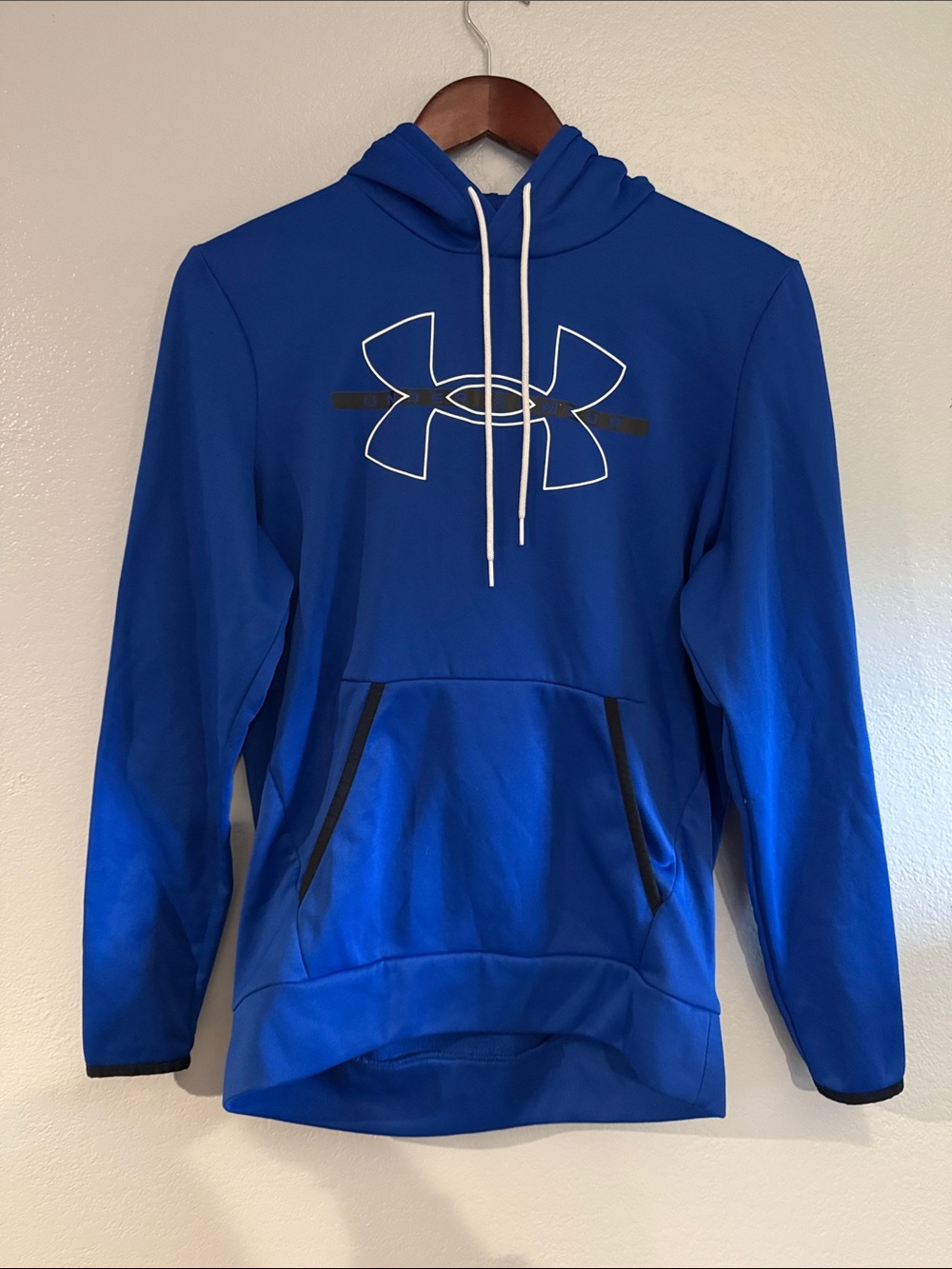 Under Armour Blue Pullover Hoodie with Logo